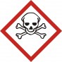 Znak bezpieczeństwa - Produkt bardzo toksyczny - znak piktogram GHS 06 CLP