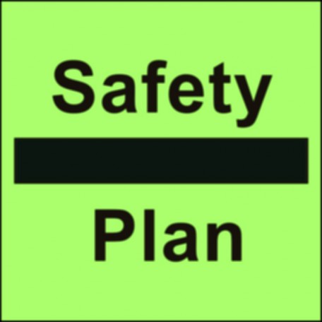 Znak morski - Plan urządzeń ratowniczych oraz środków ewakuacyjnych