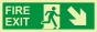 Fire exit, running man; arrow right down