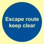 Escape route  keep clear
