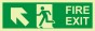Arrow left up; running man; fire exit