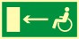 Direction to leave an escape route for disabled people to the left