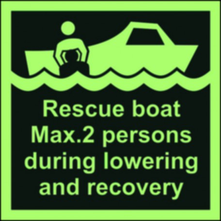 Rescue boat max.2 persons during lowering and recovery