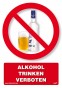 Alkohol trinken verboten