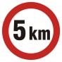 Znak - Ograniczenie prędkości 5km