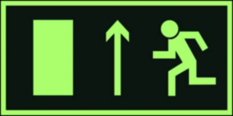 Direction to leave an escape route up