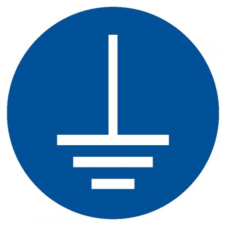 Znak BHP - Nakaz podłączenia uziemienia