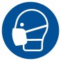 Znak BHP - Nakaz stosowania maski przeciwpyłowej