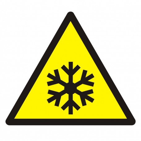 Znak BHP - Ostrzeżenie przed niską temperaturą / warunkami zamarzania