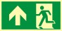 Richtungsangabe für Rettungsweg - nach oben (linksseitig)