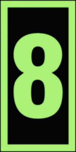 Znak morski - Numer stacji ewakuacyjnych 8
