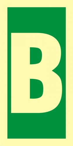 Znak morski - Symbol stacji ewakuacyjnych B