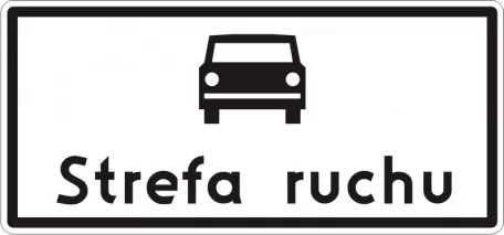 Beginn der Verkehrszone