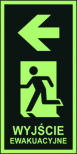 Znak ewakuacyjny - Kierunek do wyjścia ewakuacyjnego – w lewo
