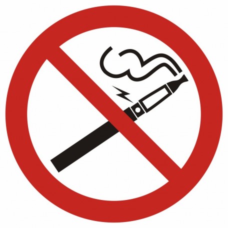 Znak BHP - Zakaz palenia papierosów elektronicznych