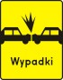 Plate indicating a spot of frequent head-on collisions