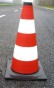 Non-reflective traffic cone 75cm- with black stand