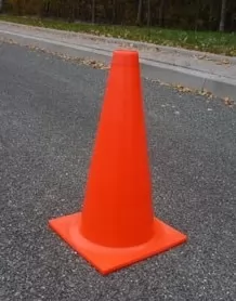 Leitpfosten fluoreszierend nicht rückstrahlend 40cm glatt