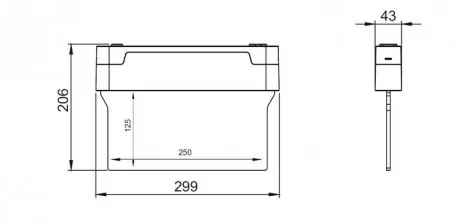 Luminaire ARROW N LED 1W 3h dual-purpose + PU31, PU41 white