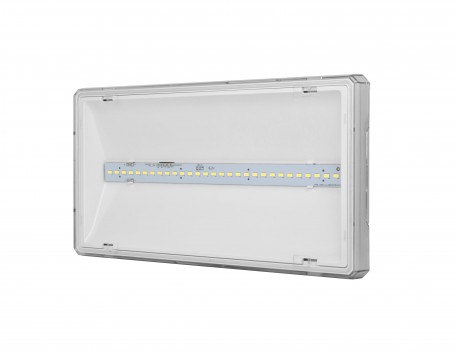 Luminaire EXIT IP65 LED 1W 3h dual-purpose white