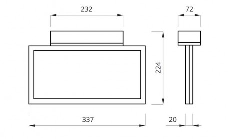 Fassung INFINITY II AC LED 1W 3h für zwei Zwecke PT grau