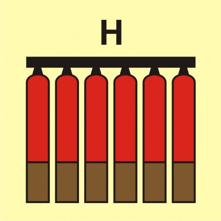 Fixed fire-extinguishing battery (H-gas)