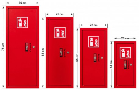 Fire extinguisher cabinet for 12kg or GS-5x fire extinguishers