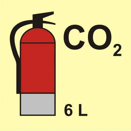 Znak morski - Gaśnica (CO2-dwutlenek węgla) 6L