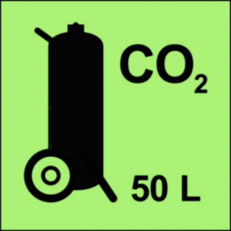 Znak morski - Gaśnica kołowa (CO2-dwutlenek węgla) 50L