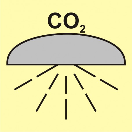 Space/group of spaces protected by fire-extinguishing system(CO2)