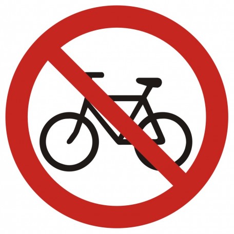 No entry on a bike