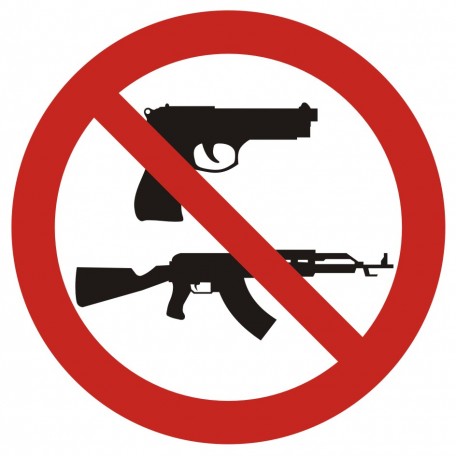 Znak BHP - Zakaz noszenia broni