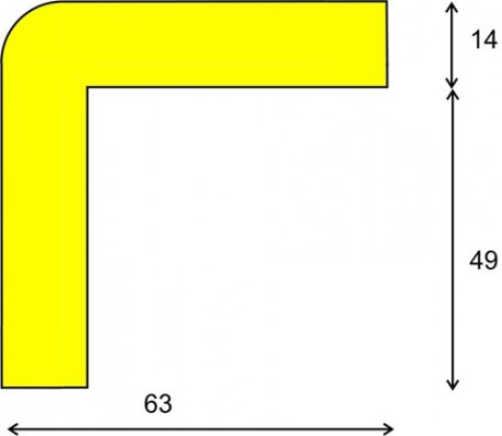Elastyczny profil ochronny czarno - żółty typu H+