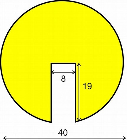 Elastyczny profil ochronny czarno - żółty typu B