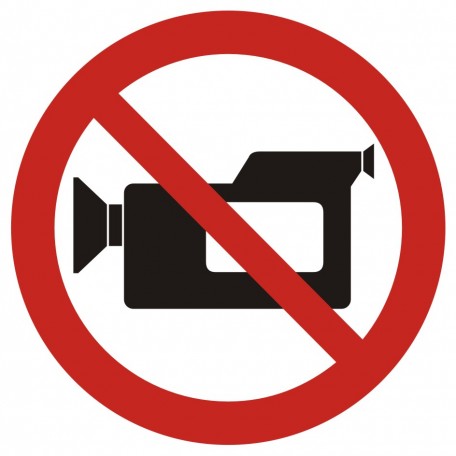 Znak BHP - Zakaz filmowania