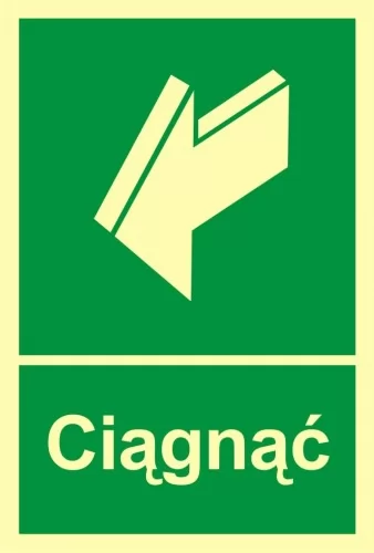Знак евакуації - Тягніть