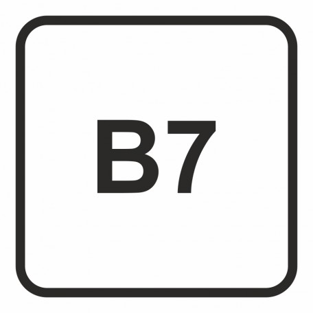 Znak - B7 - Olej napędowy- maksymalna zawartość biodiesla w paliwie dopuszczalna do użycia w pojeździe 7%