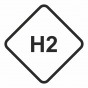 Znak - H2 - Gaz napędowy- Wodór