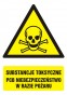 Znak BHP - Substancje toksyczne.PCB Niebezpieczeństwo w razie pożaru