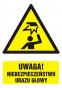 Znak BHP - Uwaga! niebezpieczeństwo urazu głowy