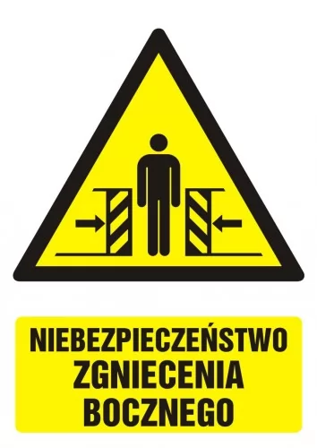 Знак безпеки - Небезпека бокового защемлення