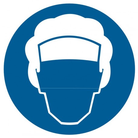 Znak BHP - Nakaz stosowania czepka ochronnego