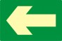 The direction of the escape route