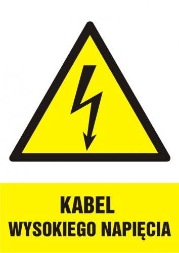 Znak elektryczny - Kabel wysokiego napięcia