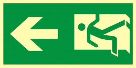 Znak ewakuacyjny - Kierunek drogi ewakuacyjnej