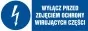 Електричний знак - Перед зняттям захисту з частин, що обертаються, вимкнути