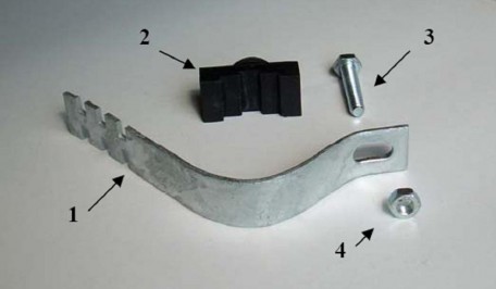 Metall-Verkehrszeichenhalter verzinkt, Befestigung, Zahnverschluss fürs Profil