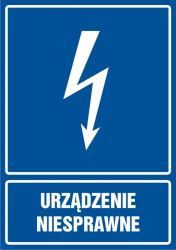 Znak elektryczny - Urządzenie niesprawne