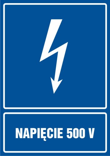 Znak elektryczny - Napięcie 500V