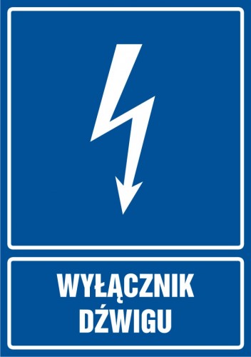 Znak elektryczny - Wyłącznik dźwigu
